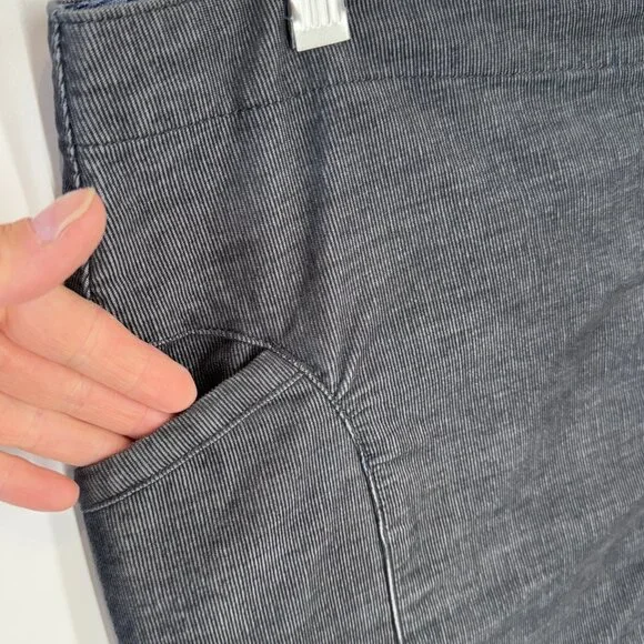 Toad&Co Mindy Button Front Skirt in Iron Throne Grey Corduroy - Picture 4 of 12